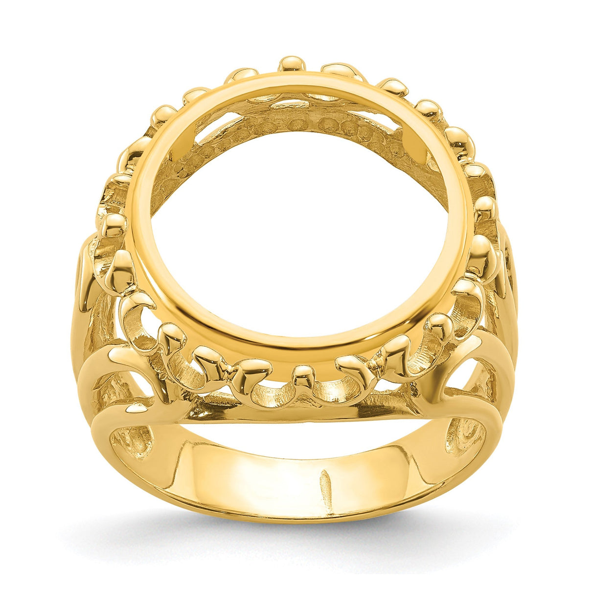 14 mm 14k Yellow Gold coin bezel for 14 mm Coin — additional image