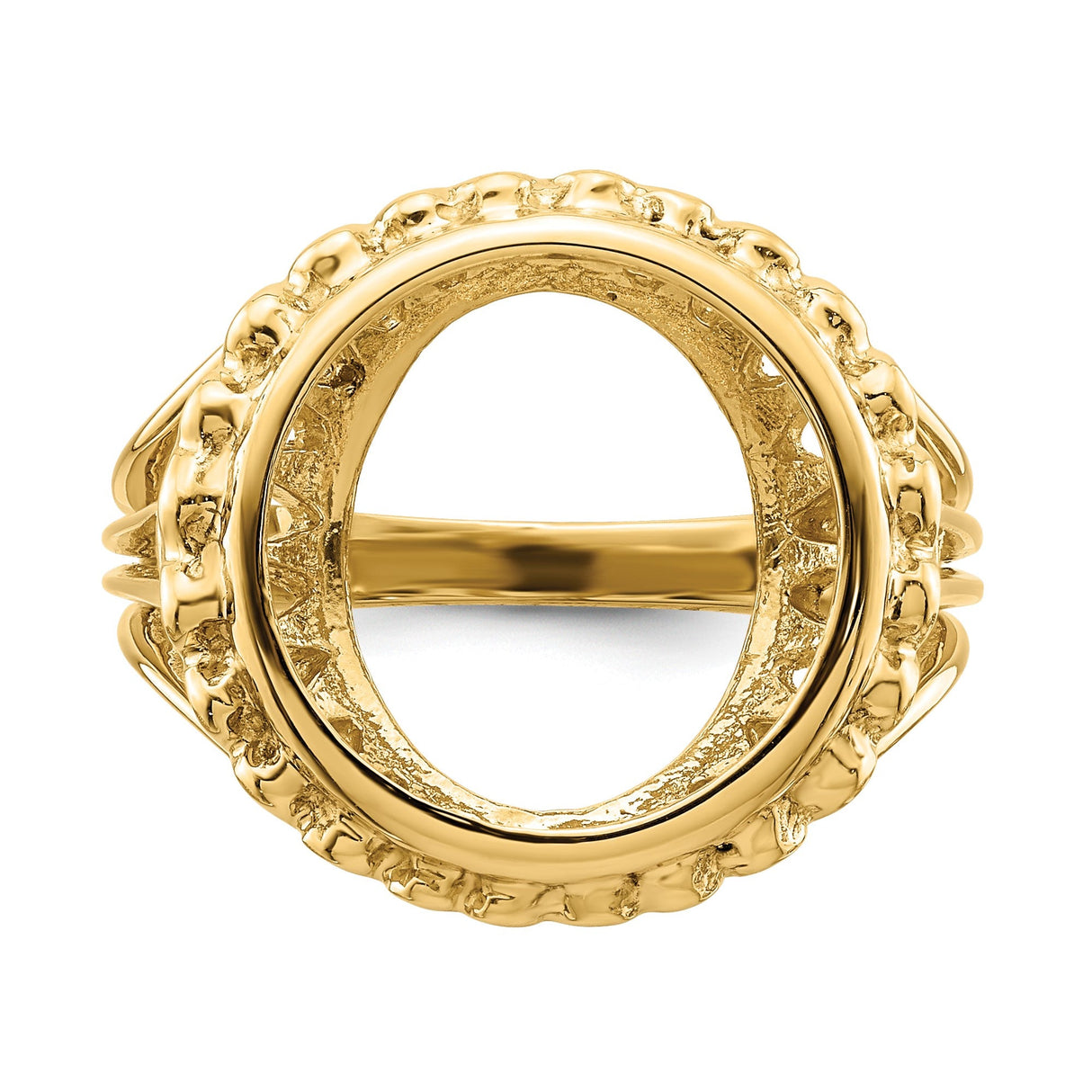14 mm 14k Yellow Gold coin bezel for 14 mm Coin — additional image