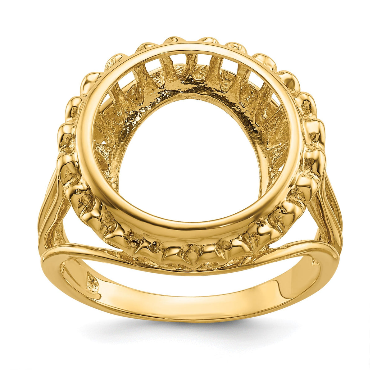 14 mm 14k Yellow Gold coin bezel for 14 mm Coin — additional image