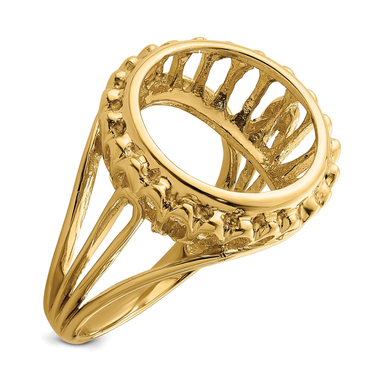 14 mm 14k Yellow Gold coin bezel for 14 mm Coin