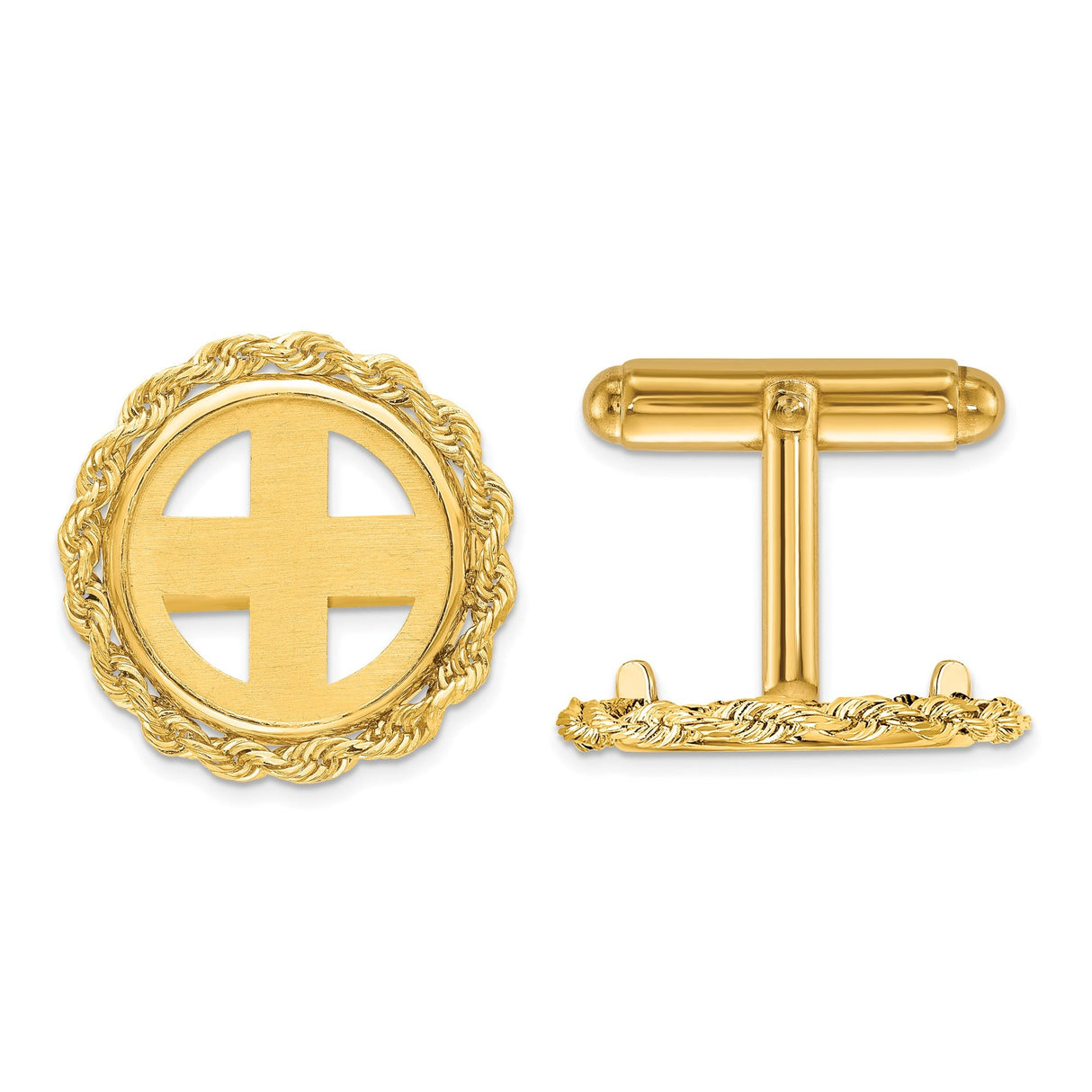 15 mm 14k Yellow Gold coin bezel for 15 mm Coin