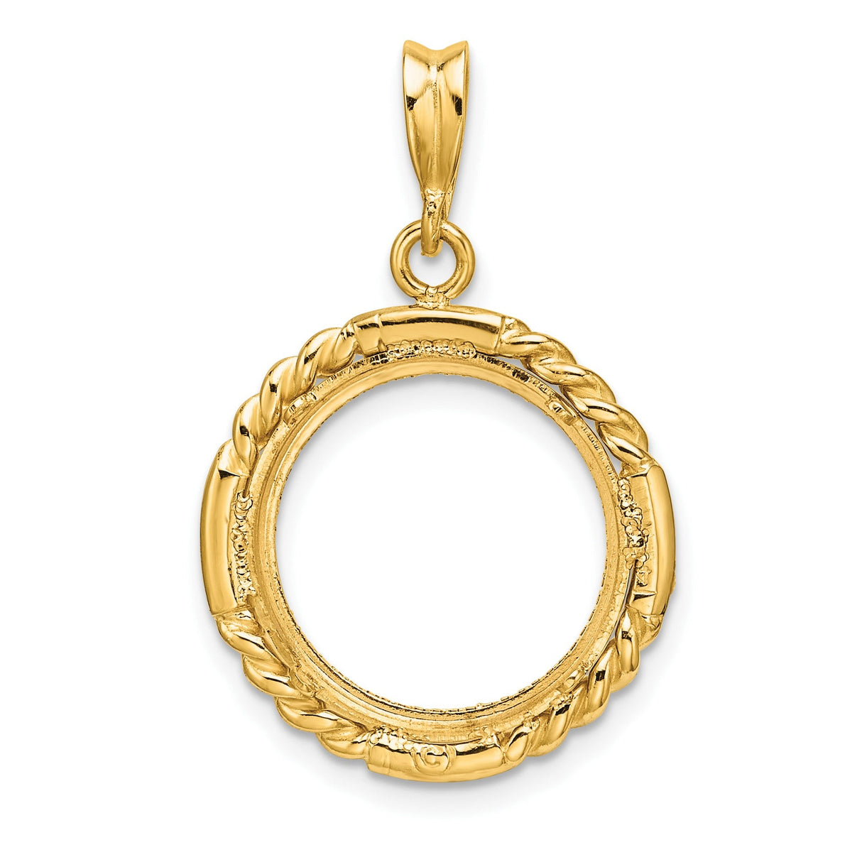 15 mm 14k Yellow Gold coin bezel for 15 mm Coin — additional image