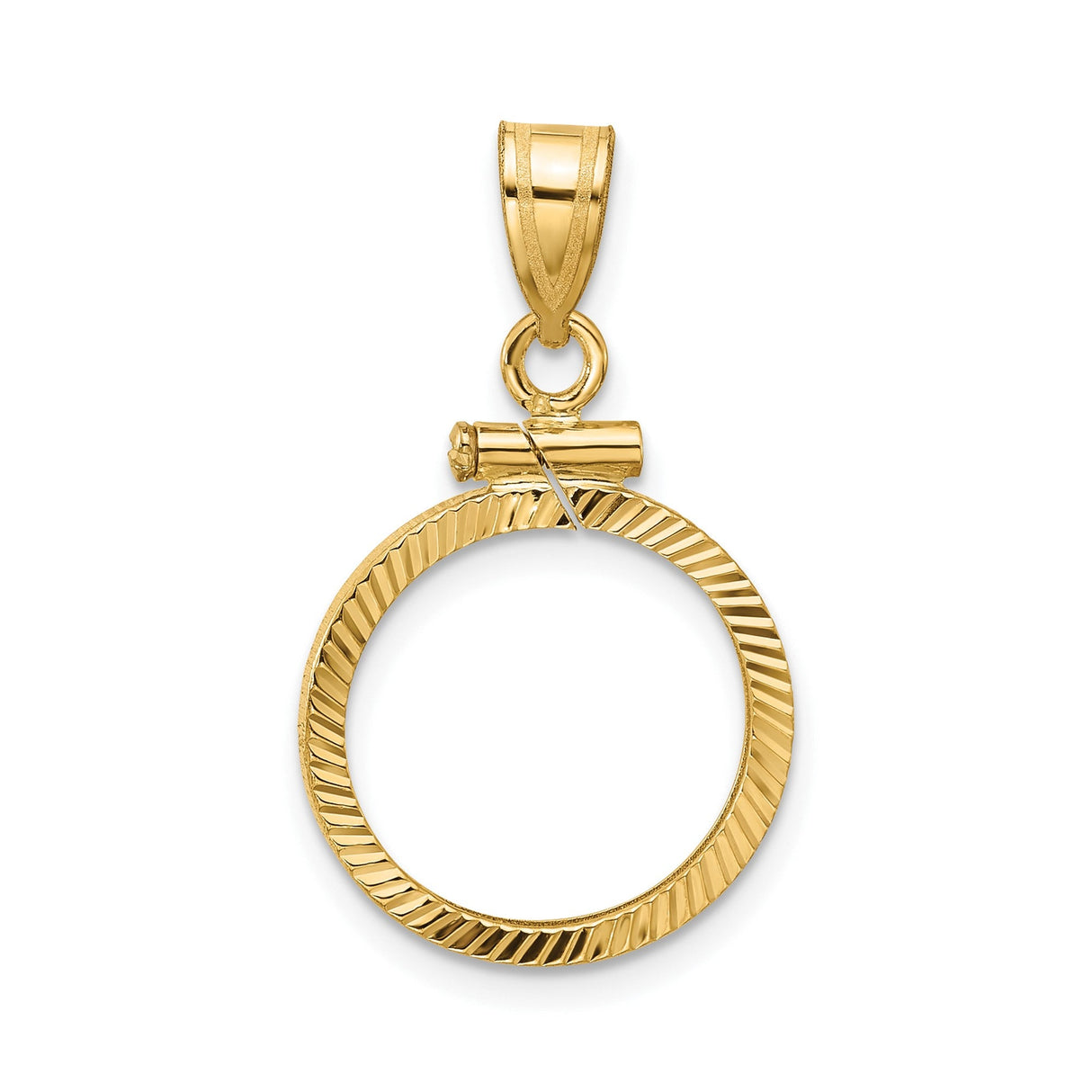 15 mm 10k Yellow Gold coin bezel for 15 mm Coin