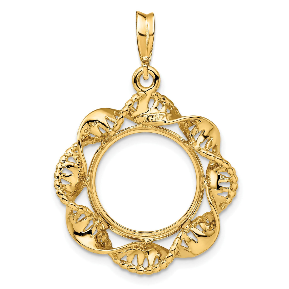 15 mm 14k Yellow Gold coin bezel for 15 mm Coin — additional image