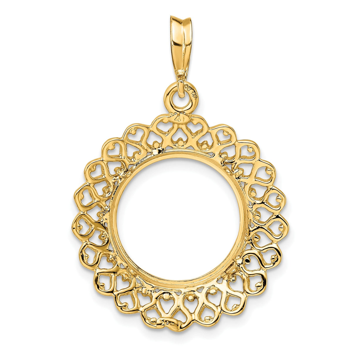 15 mm 14k Yellow Gold coin bezel for 15 mm Coin — additional image