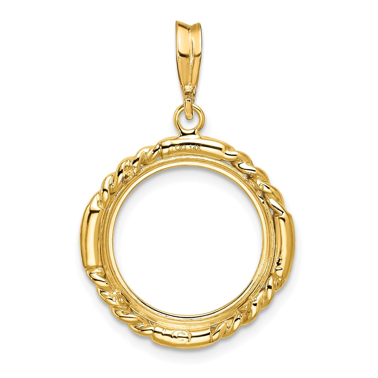 15 mm 14k Yellow Gold coin bezel for 15 mm Coin — additional image