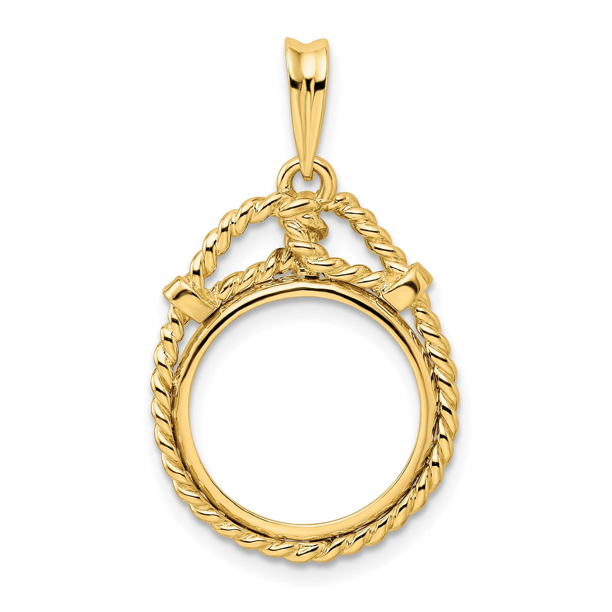 15 mm 14k Yellow Gold coin bezel for 15 mm Coin