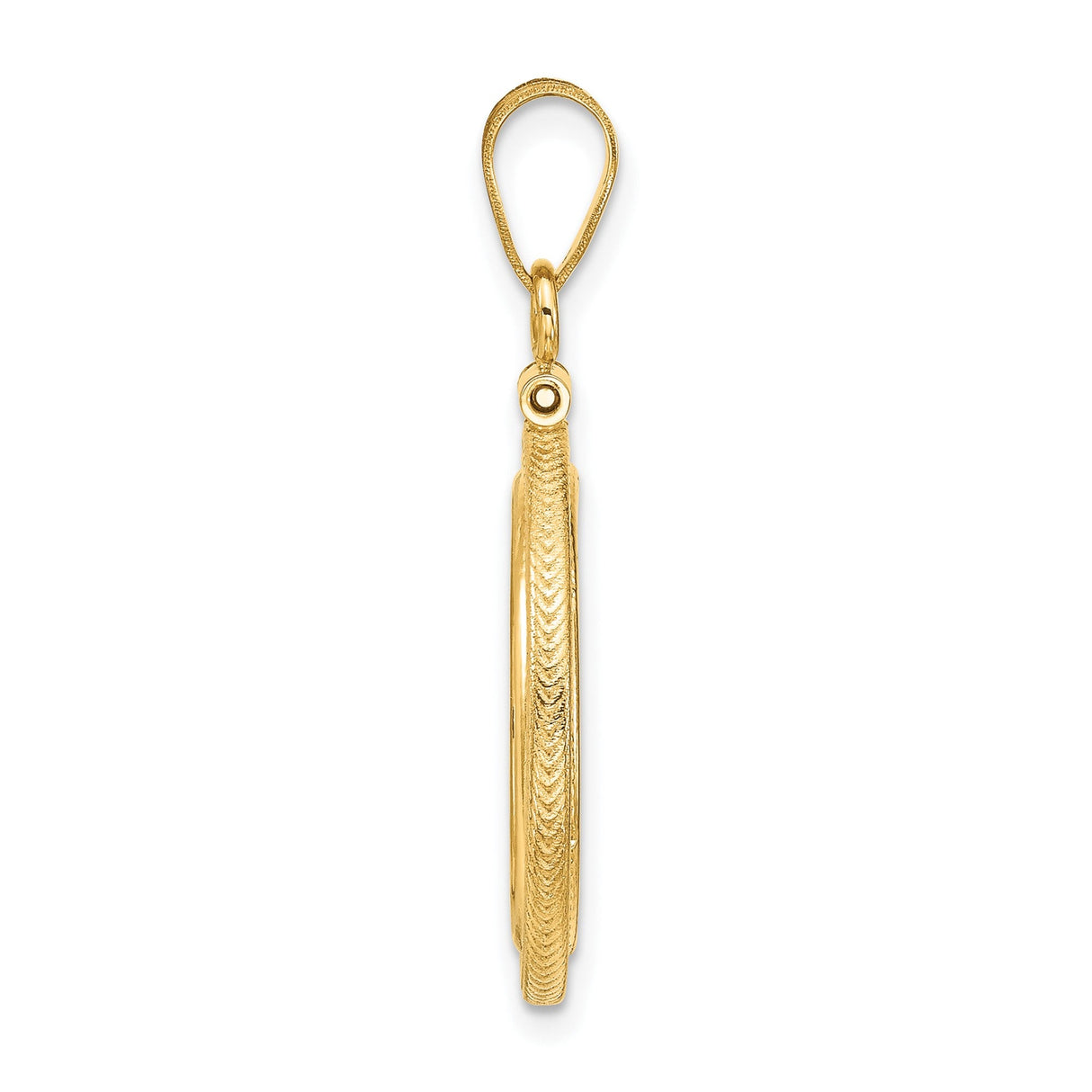 15 mm 14k Yellow Gold coin bezel for 15 mm Coin — alternate view
