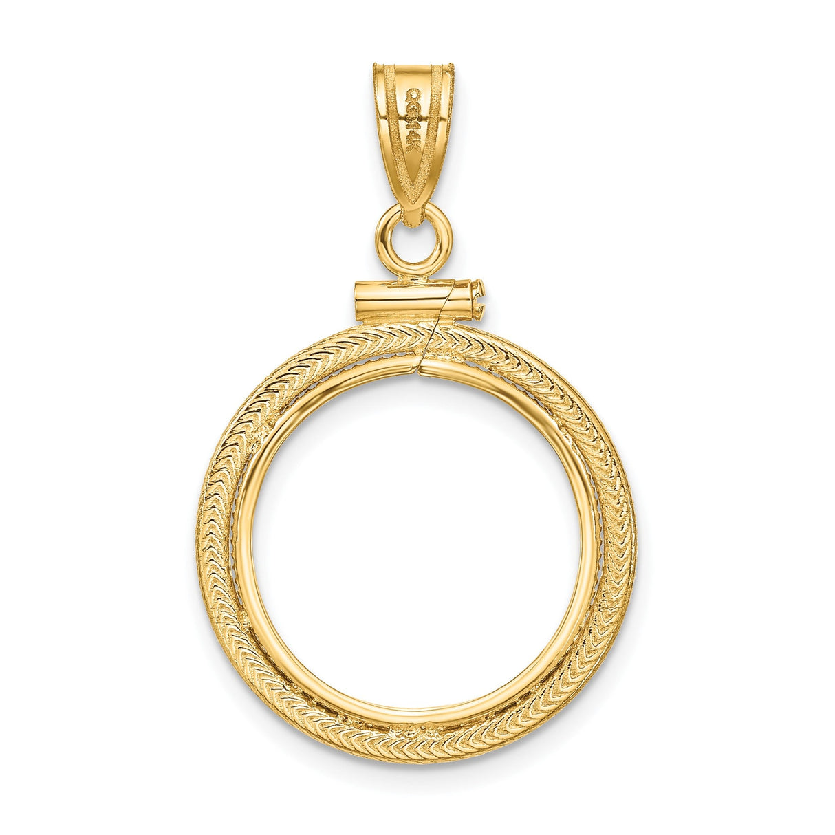 15 mm 14k Yellow Gold coin bezel for 15 mm Coin — additional image