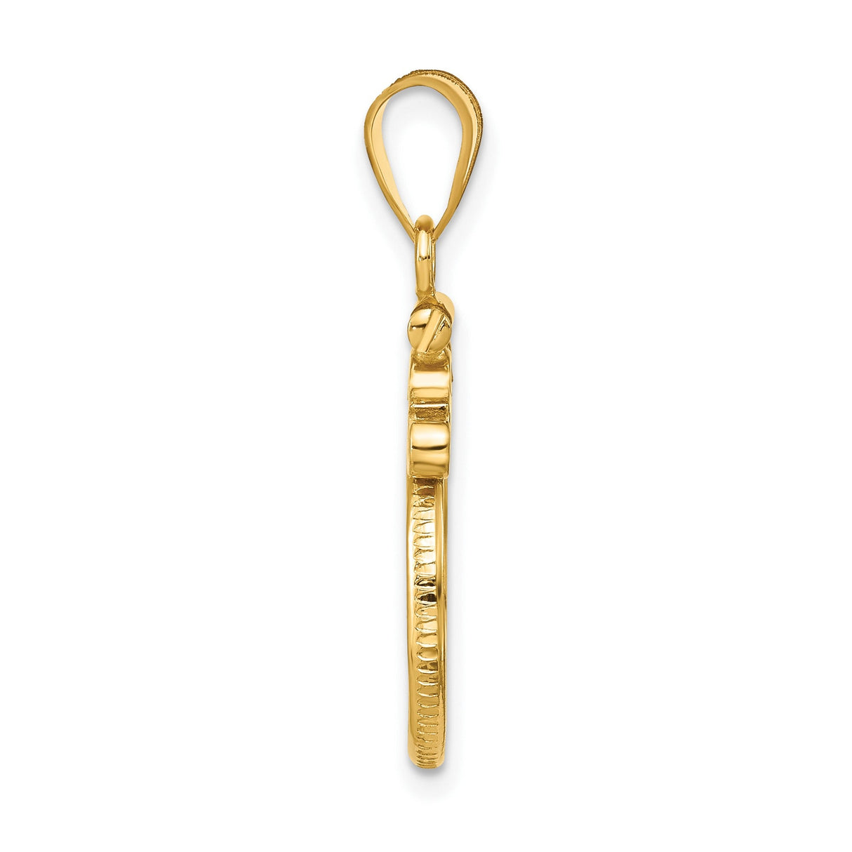 15 mm 14k Yellow Gold coin bezel for 15 mm Coin — alternate view