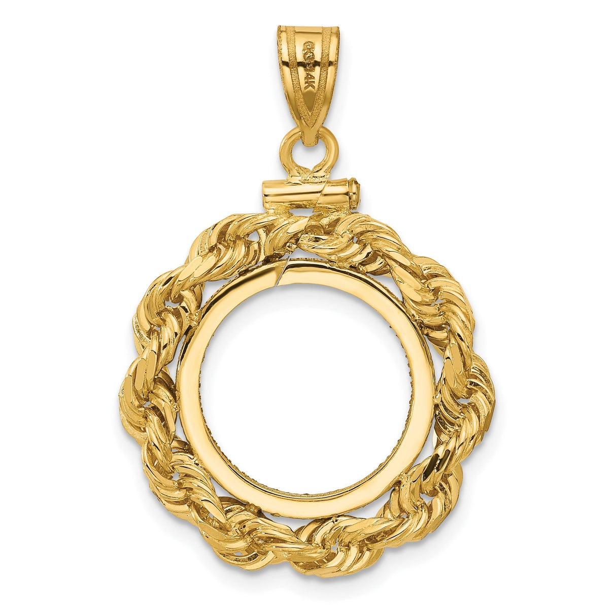 15 mm 14k Yellow Gold coin bezel for 15 mm Coin — additional image