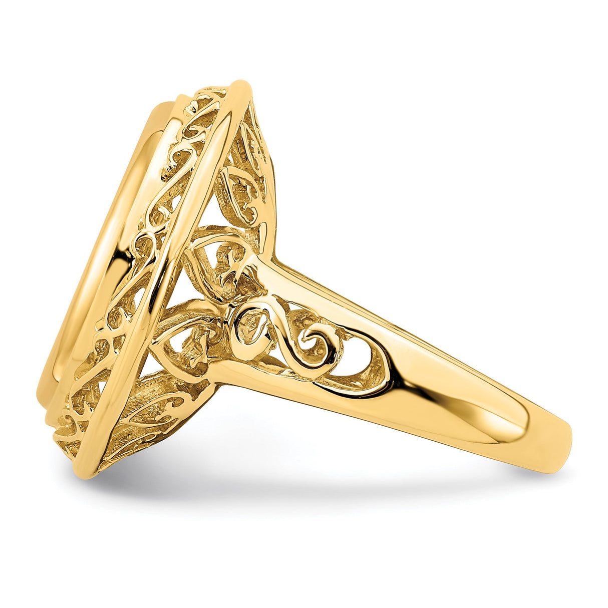 15 mm 14k Yellow Gold coin bezel for 15 mm Coin — additional image