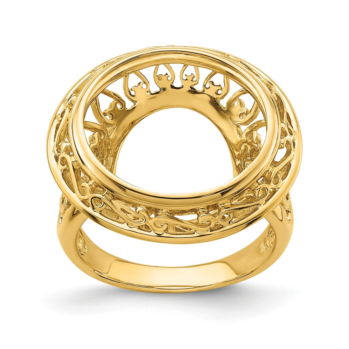 15 mm 14k Yellow Gold coin bezel for 15 mm Coin — additional image