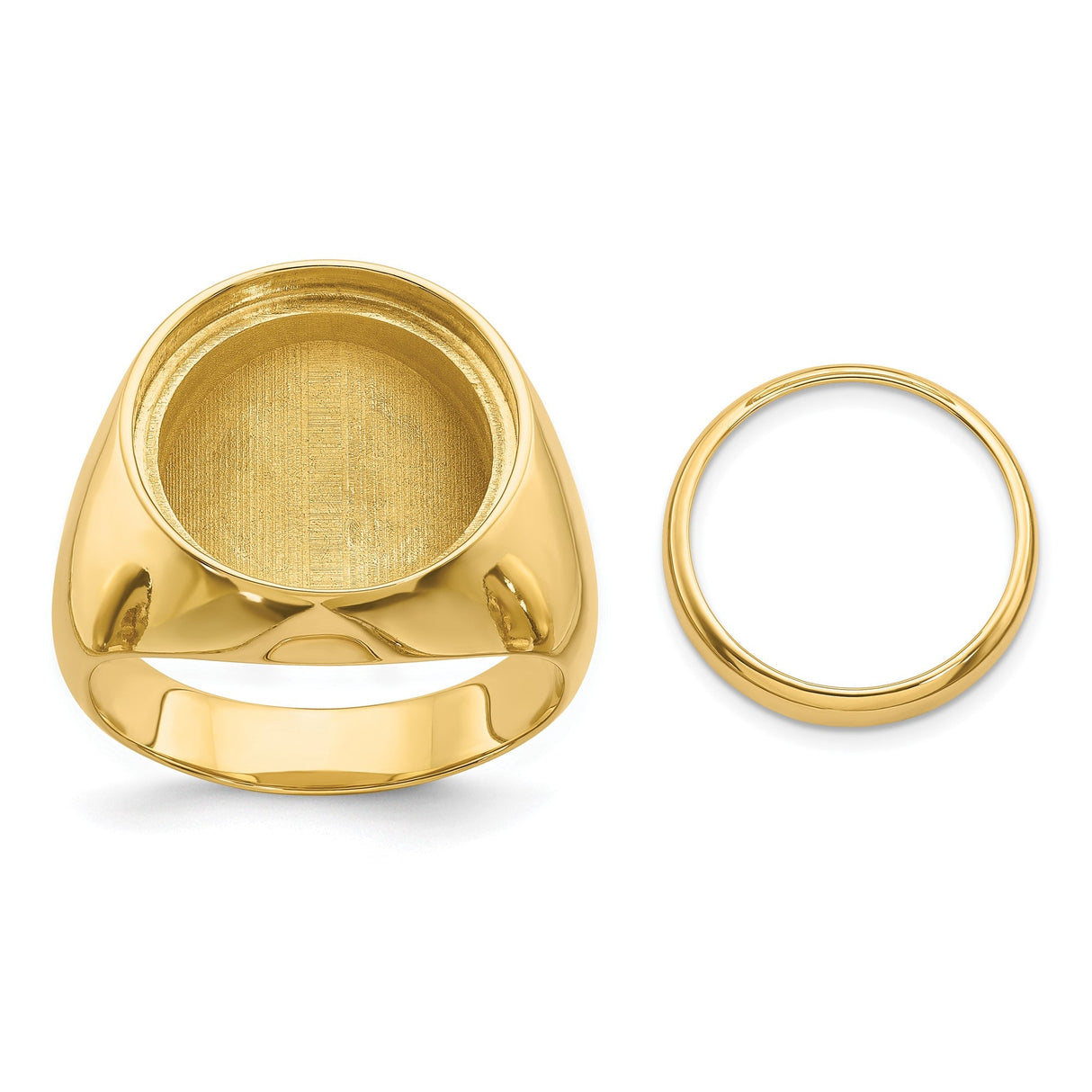 15 mm 14k Yellow Gold coin bezel for 15 mm Coin