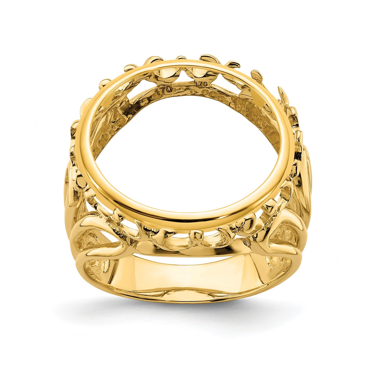 15 mm 14k Yellow Gold coin bezel for 15 mm Coin — additional image