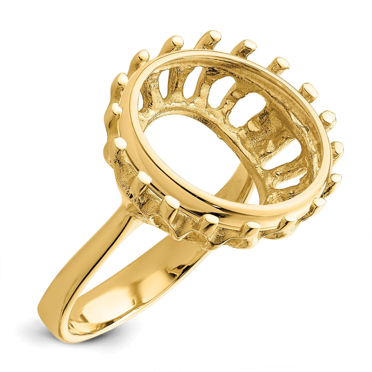 15 mm 14k Yellow Gold coin bezel for 15 mm Coin