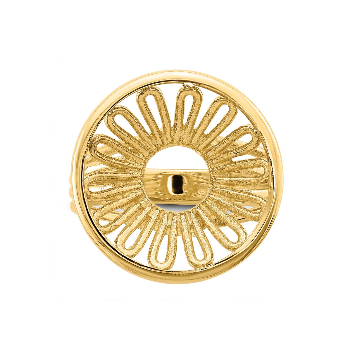 15 mm 14k Yellow Gold coin bezel for 15 mm Coin — additional image