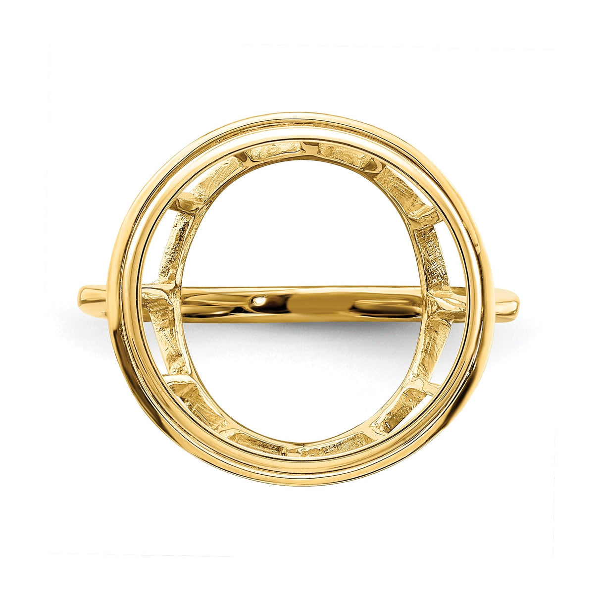 15 mm 14k Yellow Gold coin bezel for 15 mm Coin — additional image
