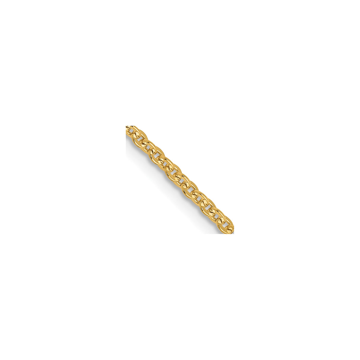14K Yellow Gold 1.7 mm Polished Chain Necklace detail view