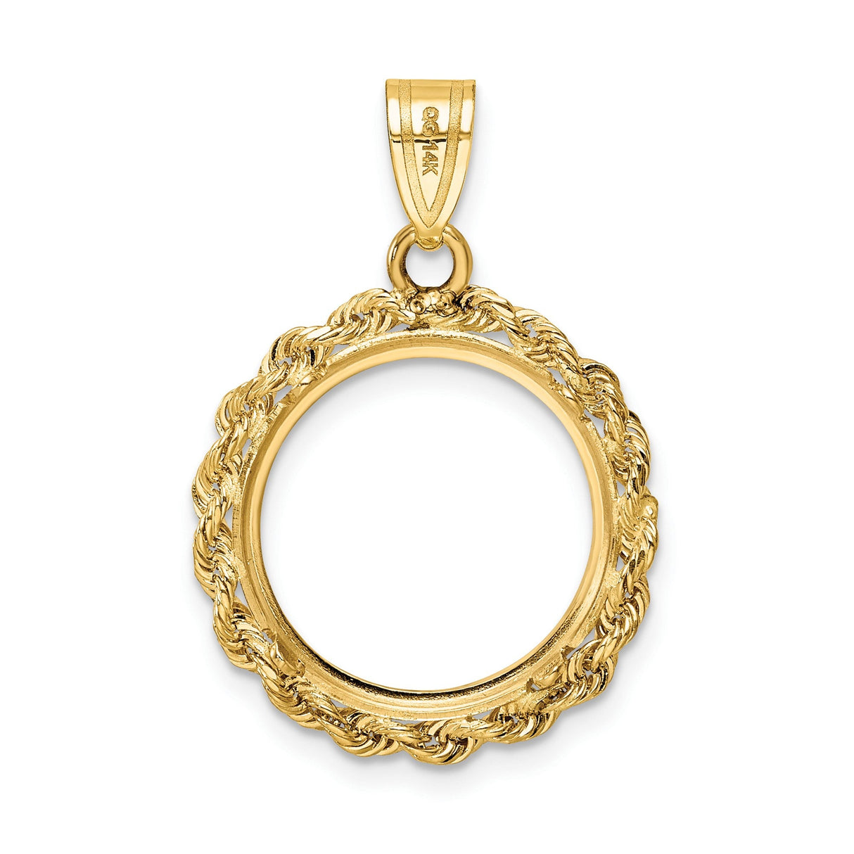 16 mm 14k Yellow Gold coin bezel for 15.5 mm Coin — additional image