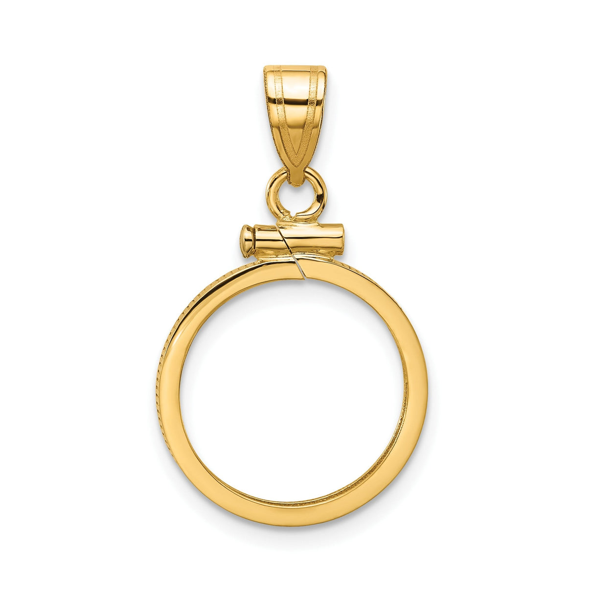 16 mm 14k Yellow Gold coin bezel for 15.5 mm Coin