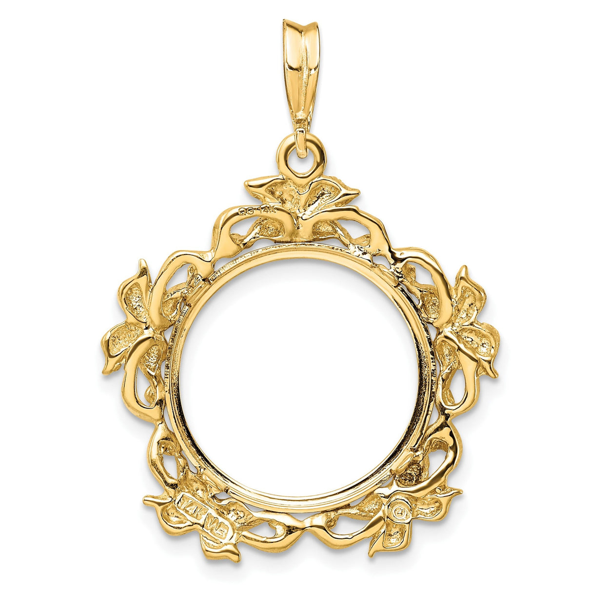 16 mm 14k Yellow Gold coin bezel for 16 mm Coin — additional image