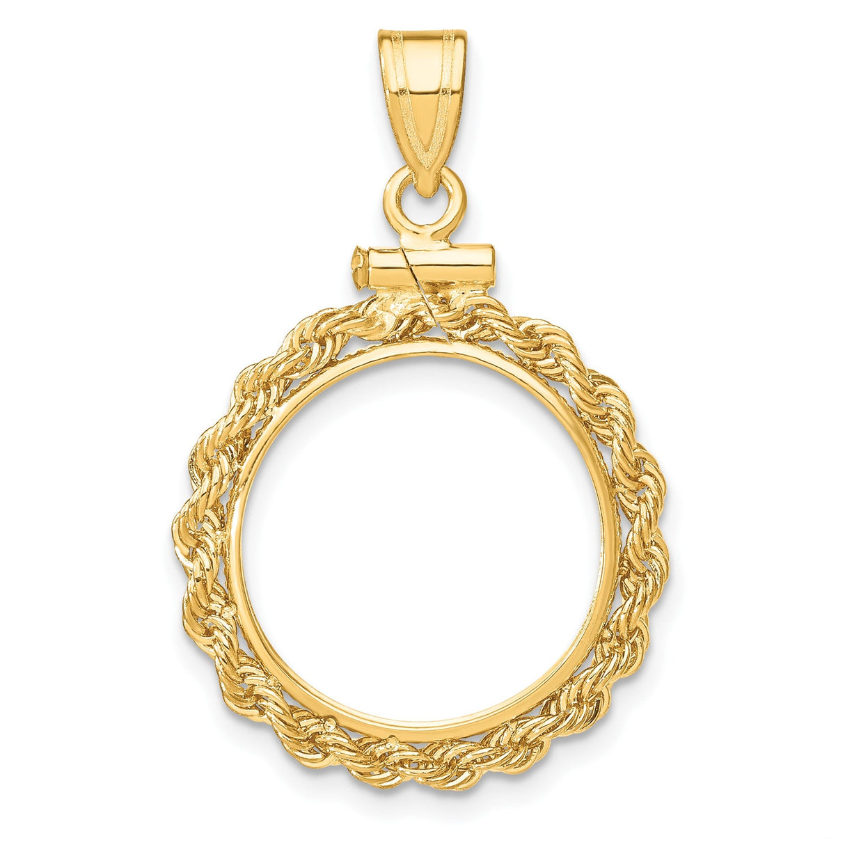 16 mm 10k Yellow Gold coin bezel for 16 mm Coin