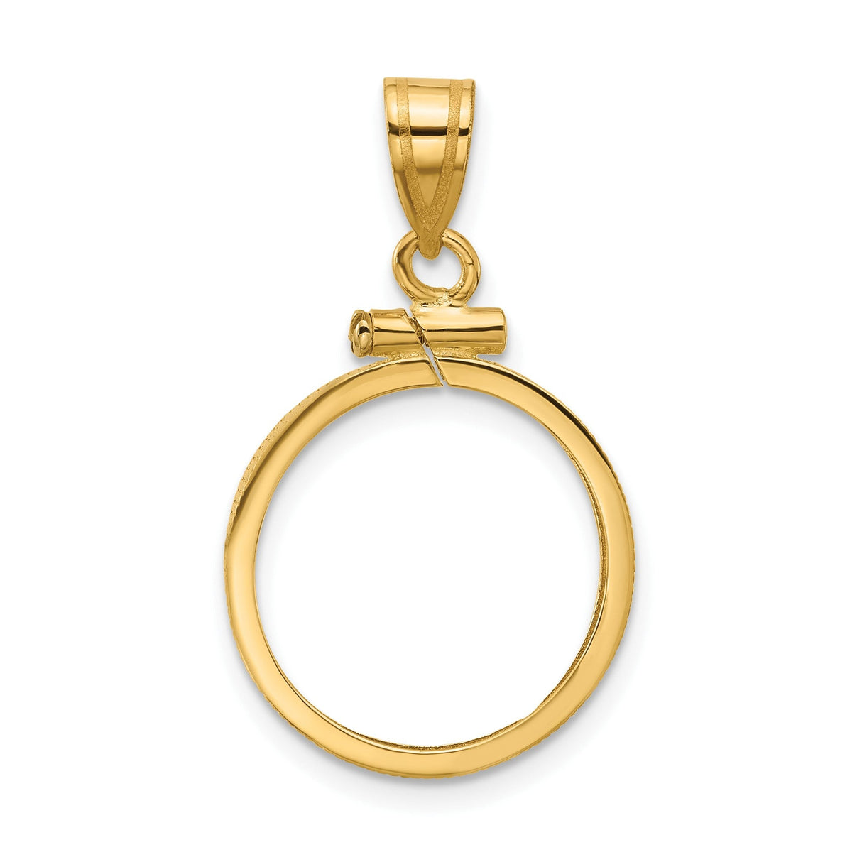 16 mm 14k Yellow Gold coin bezel for 16 mm Coin