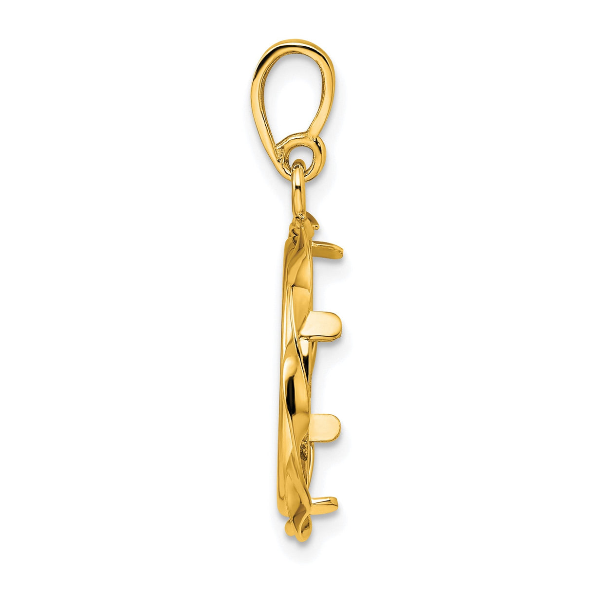 16 mm 14k Yellow Gold coin bezel for 16 mm Coin — alternate view