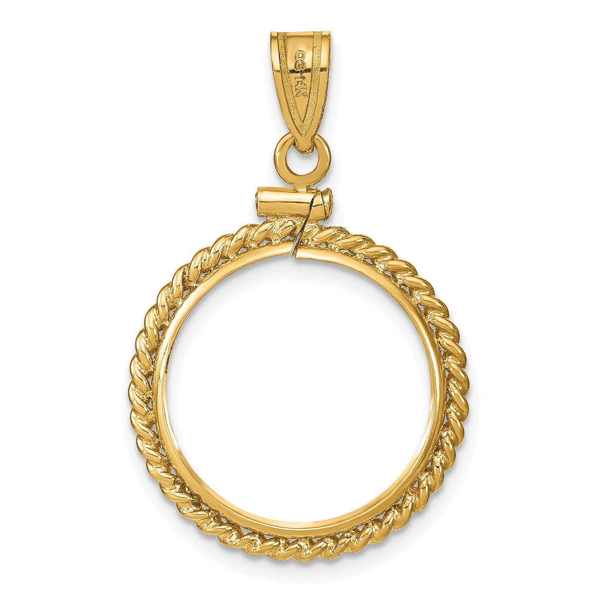 16 mm 14k Yellow Gold coin bezel for 16 mm Coin — additional image