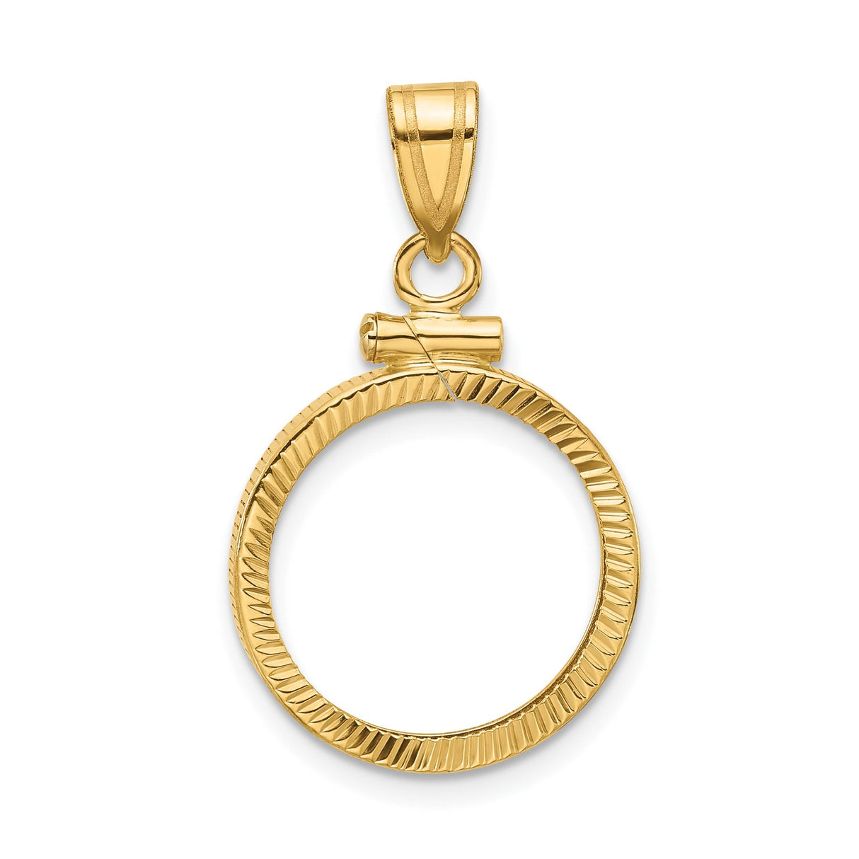 16 mm 14k Yellow Gold coin bezel for 16 mm Coin