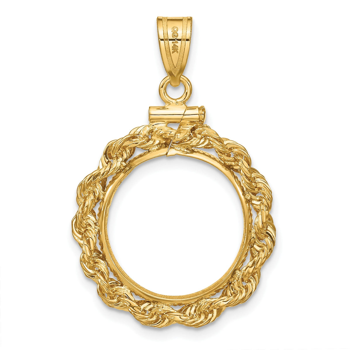 16 mm 14k Yellow Gold coin bezel for 16 mm Coin — additional image