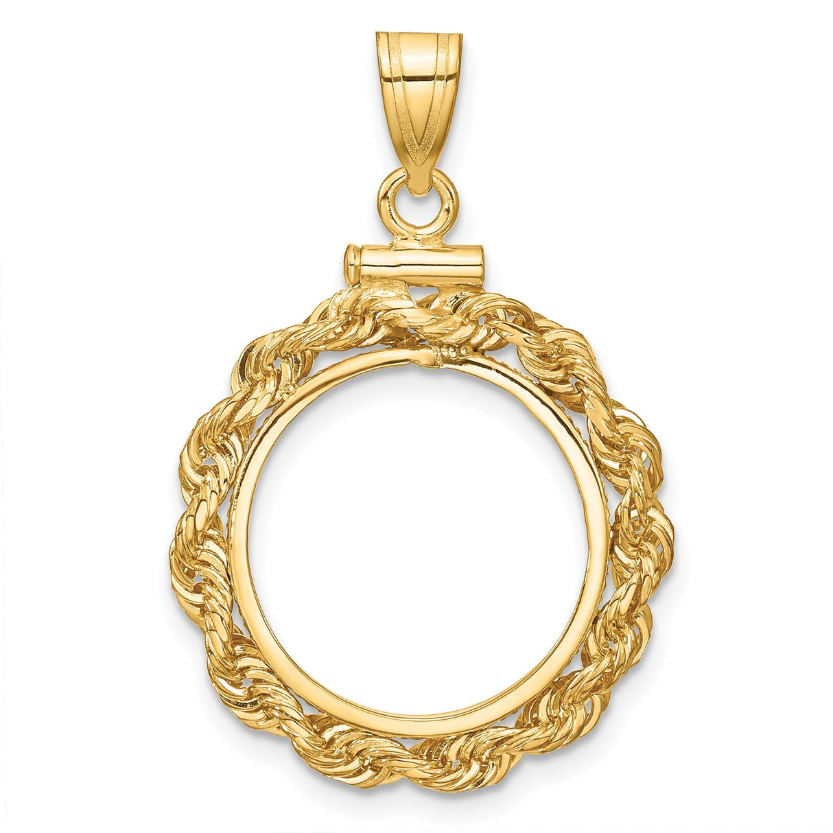 16 mm 14k Yellow Gold coin bezel for 16 mm Coin