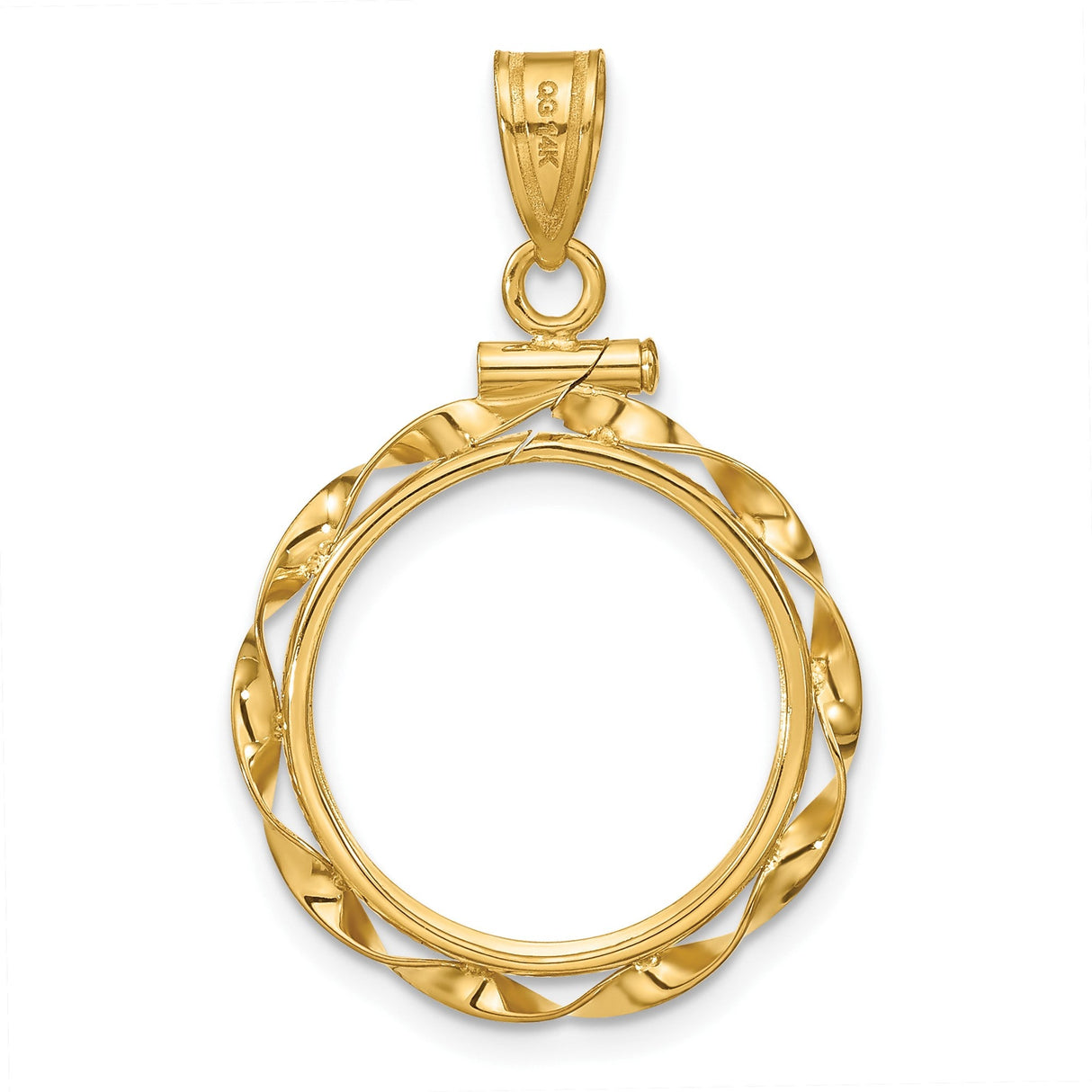 16 mm 14k Yellow Gold coin bezel for 16 mm Coin — additional image