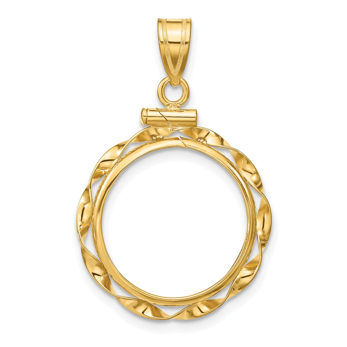 16 mm 14k Yellow Gold coin bezel for 16 mm Coin