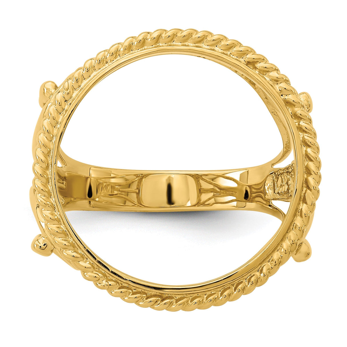 16 mm 14k Yellow Gold coin bezel for 16 mm Coin — additional image