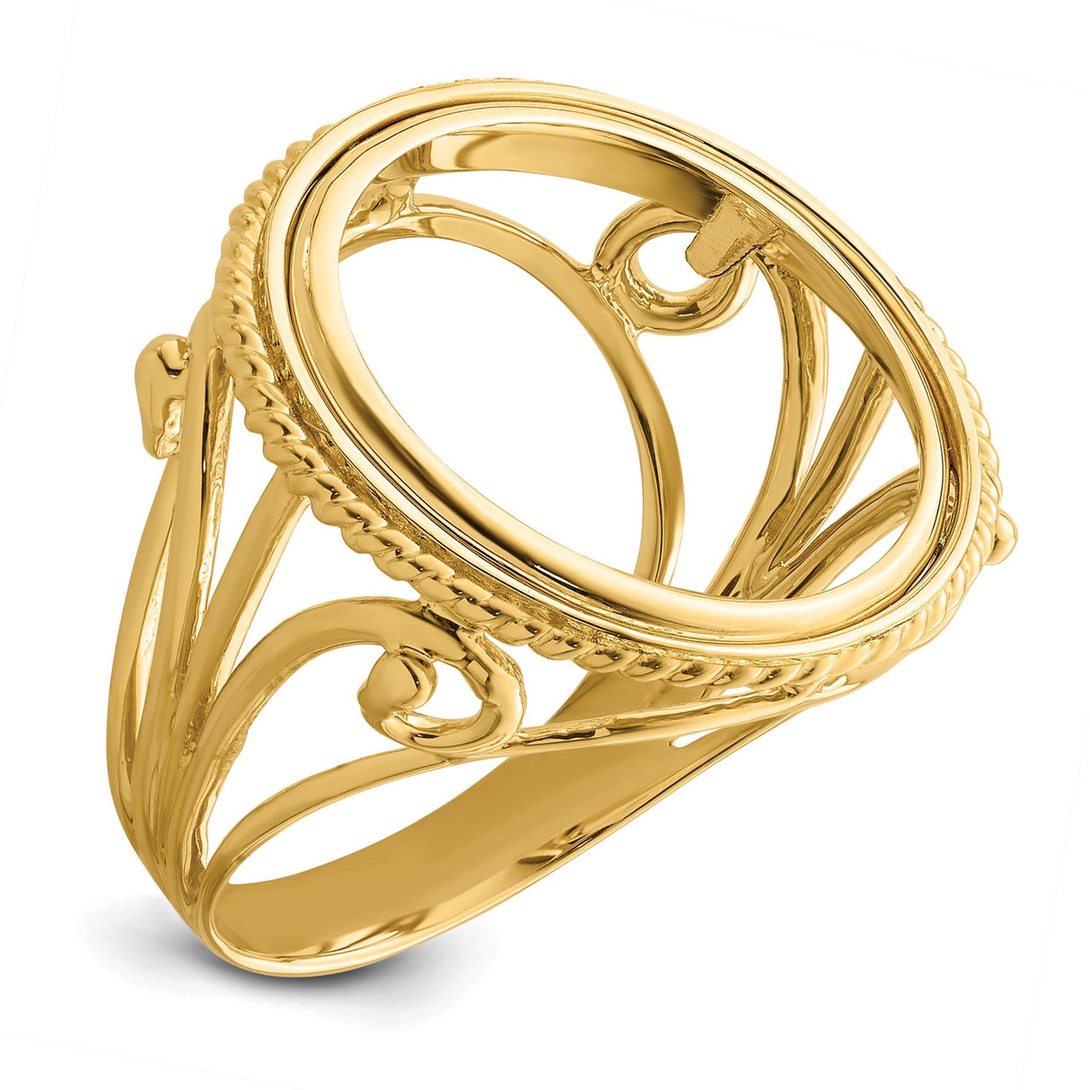 16 mm 14k Yellow Gold coin bezel for 16 mm Coin