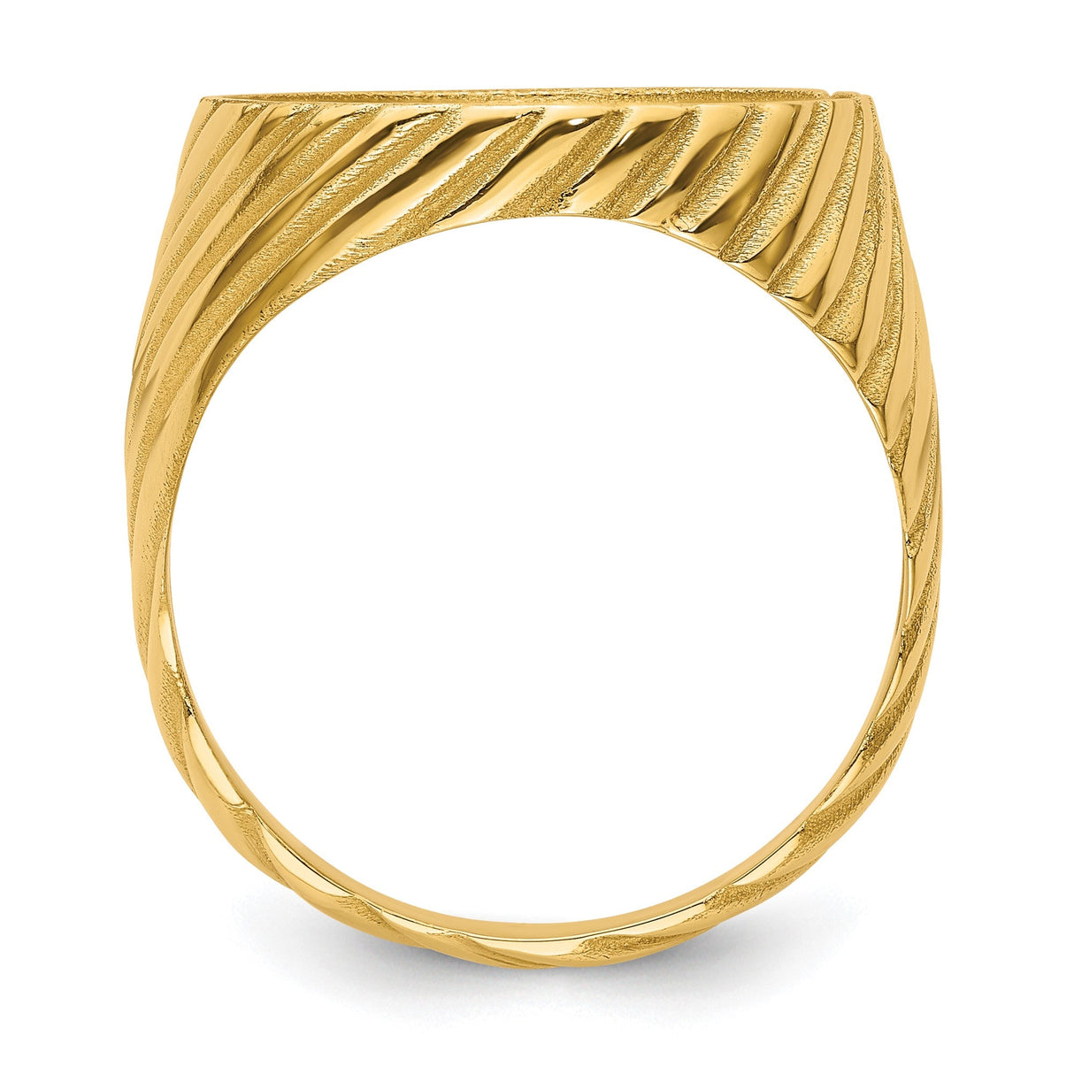 16 mm 14k Yellow Gold coin bezel for 16 mm Coin — alternate view