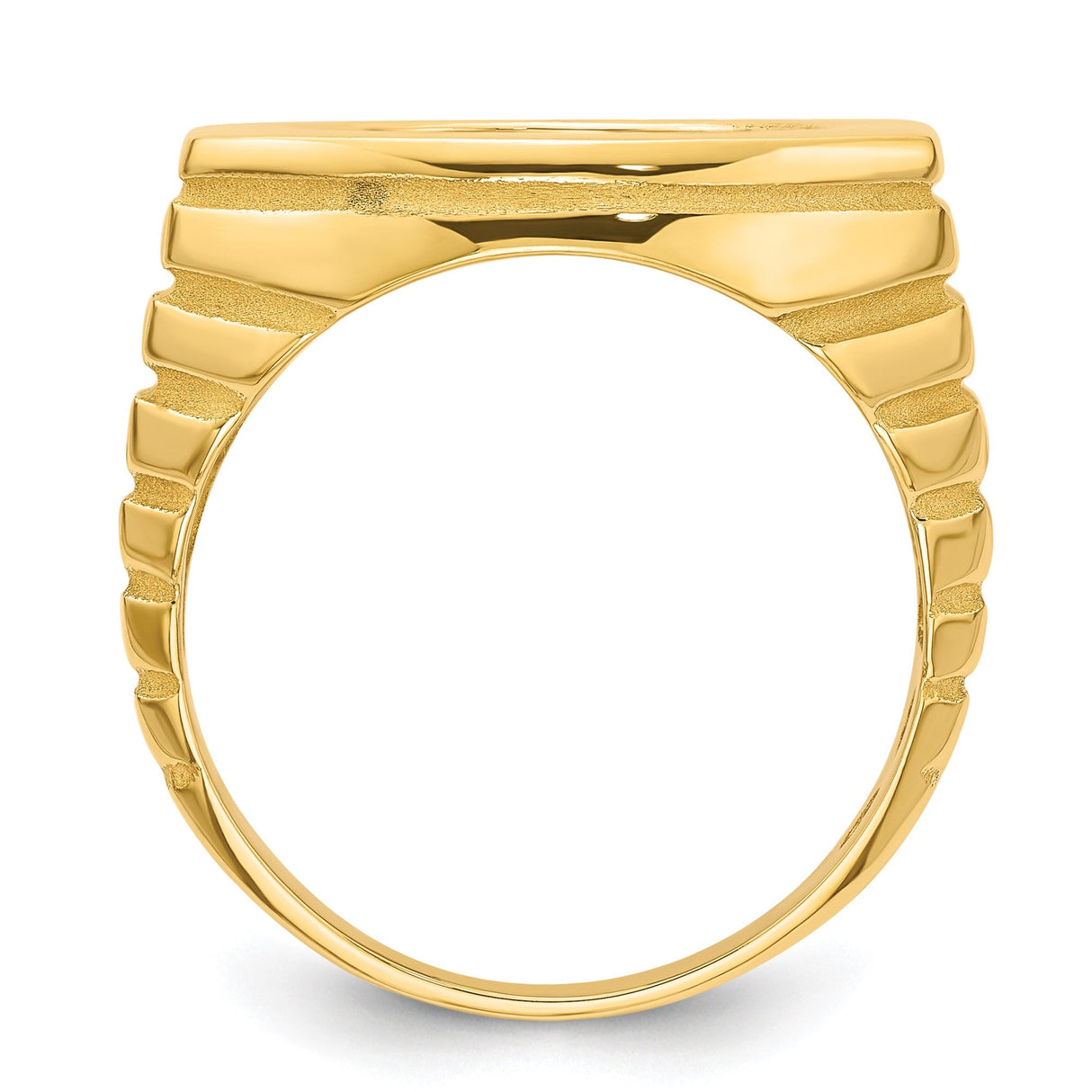 16 mm 14k Yellow Gold coin bezel for 16 mm Coin — alternate view