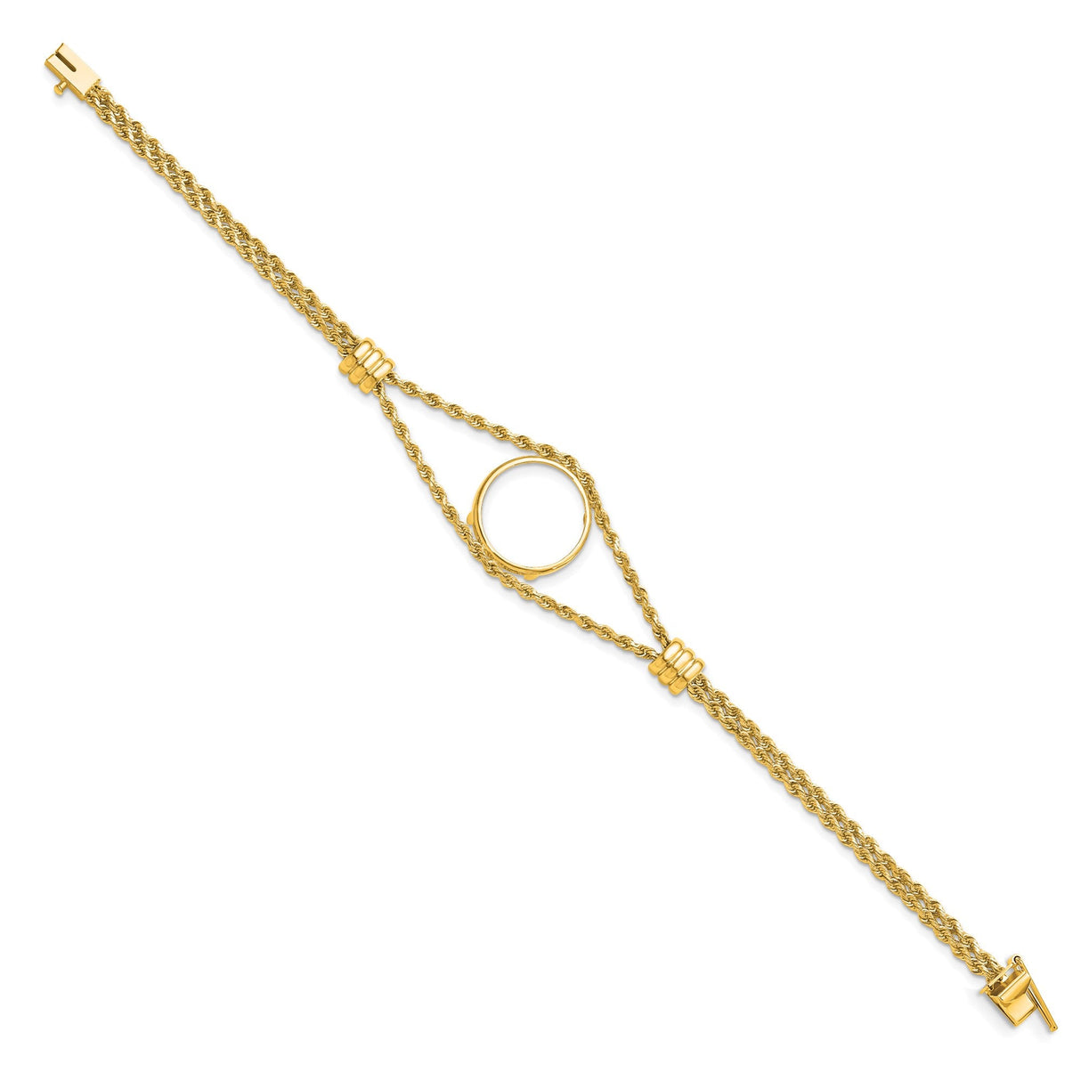 17 mm 14k Yellow Gold coin bezel for 16.5 mm Coin — alternate view
