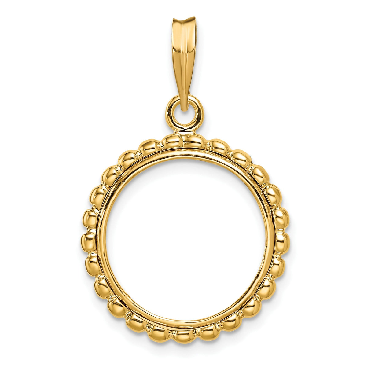 17 mm 14k Yellow Gold coin bezel for 16.5 mm Coin