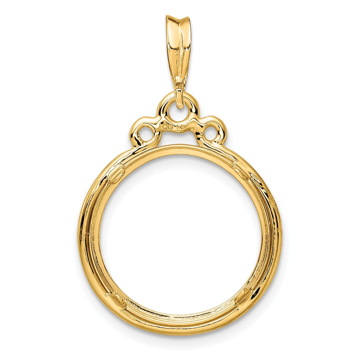 17 mm 14k Yellow Gold coin bezel for 16.5 mm Coin — additional image