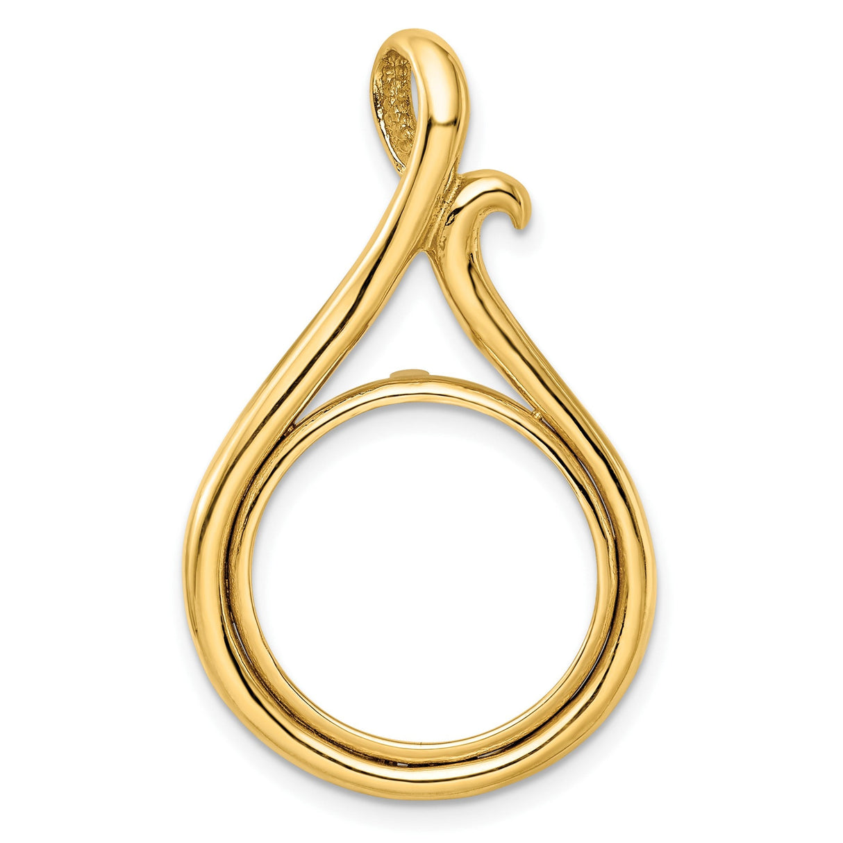 17 mm 14k Yellow Gold coin bezel for 16.5 mm Coin