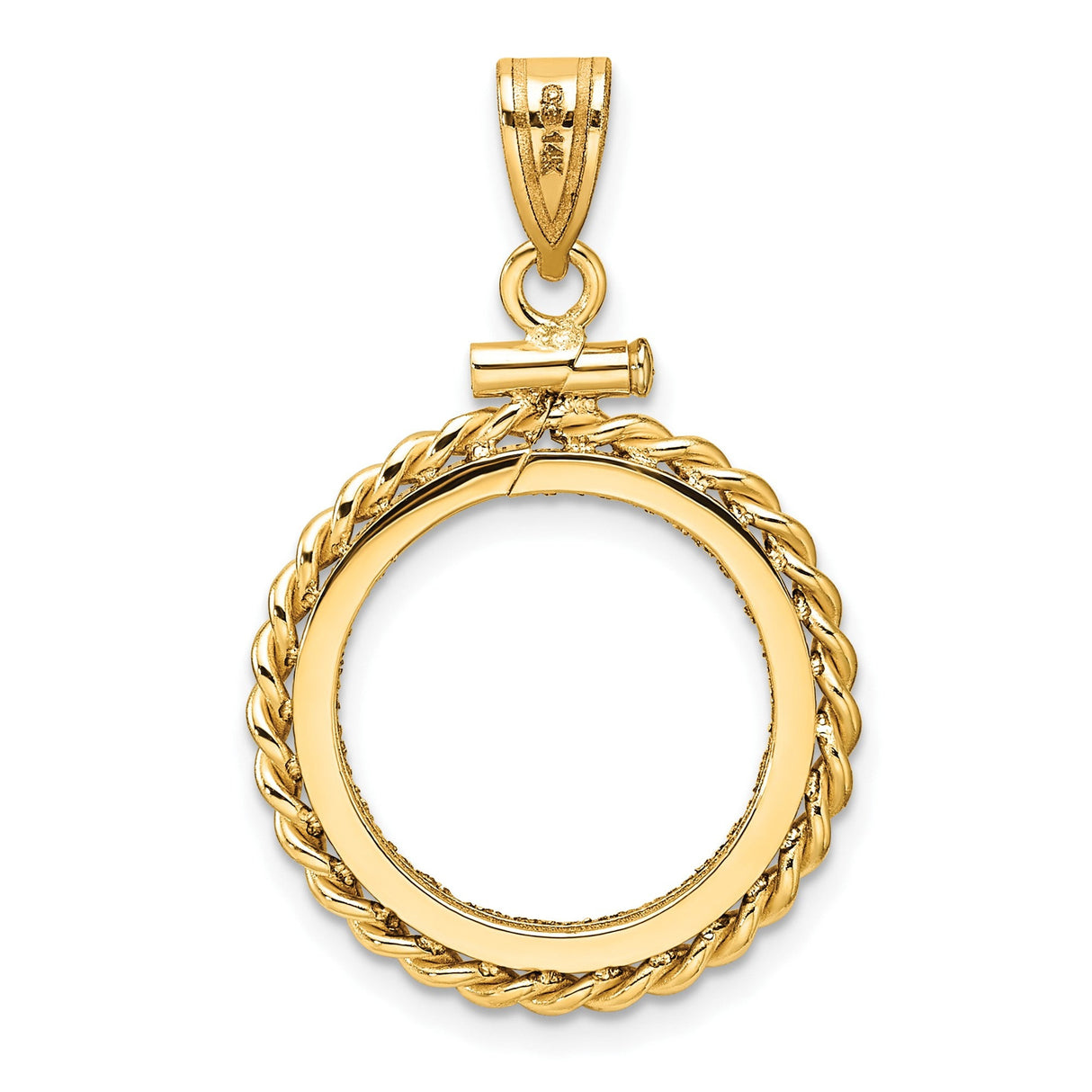 17 mm 14k Yellow Gold coin bezel for 16.5 mm Coin — additional image