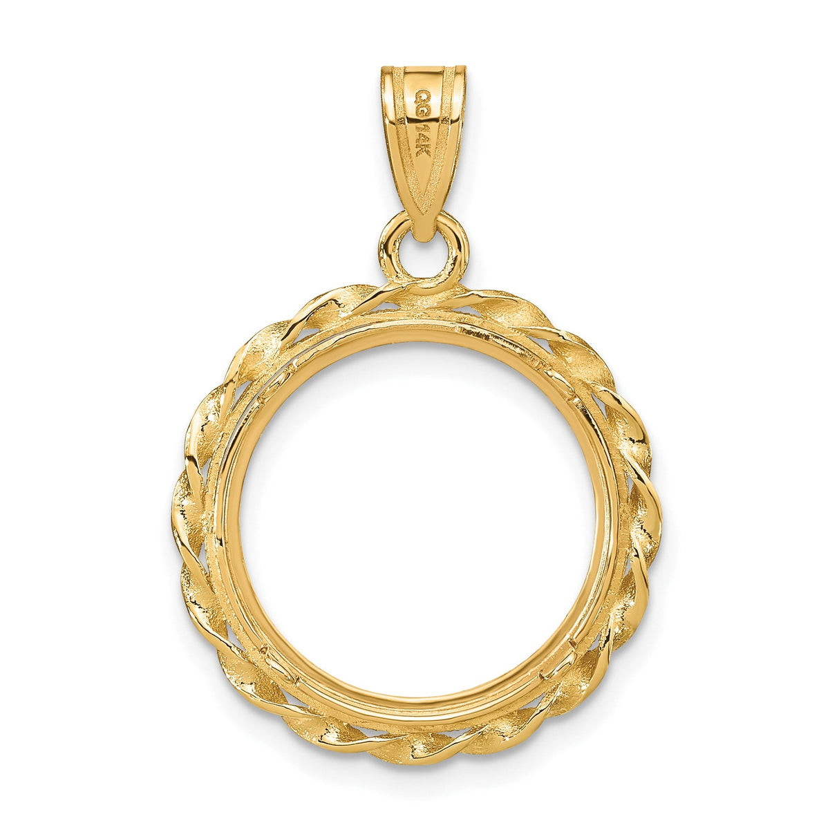 17 mm 14k Yellow Gold coin bezel for 16.5 mm Coin — additional image