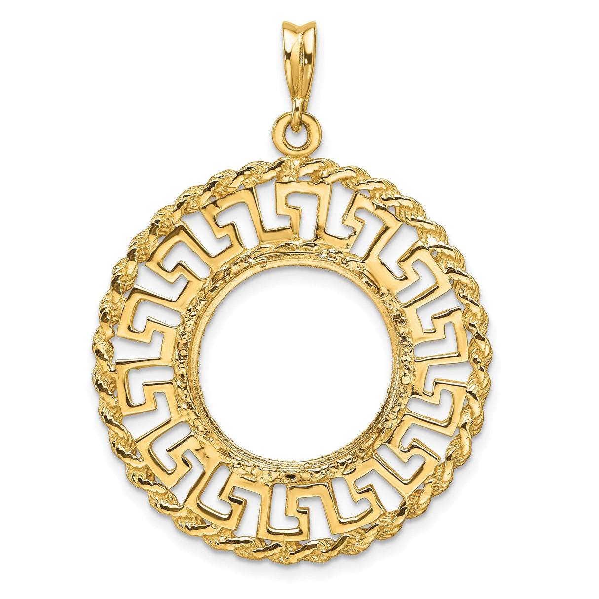 17 mm 14k Yellow Gold coin bezel for 16.5 mm Coin — additional image