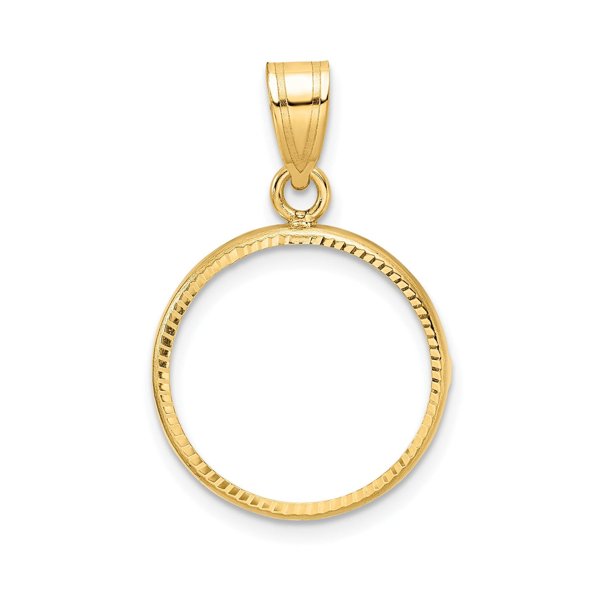 17 mm 10k Yellow Gold coin bezel for 16.5 mm Coin
