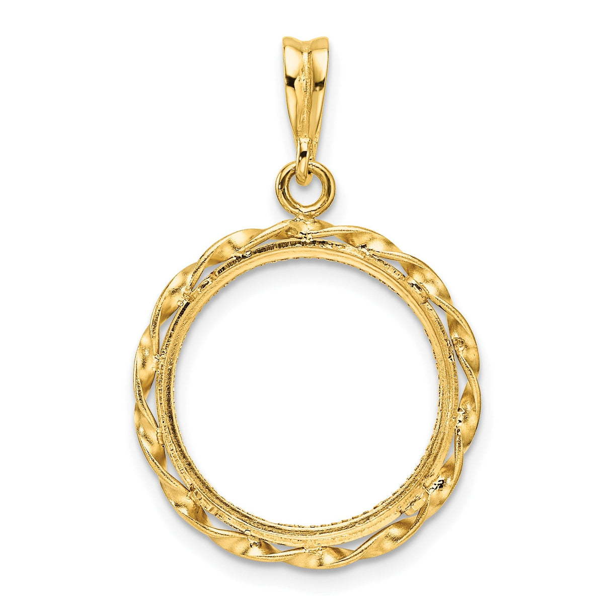 17 mm 14k Yellow Gold coin bezel for 16.5 mm Coin — additional image