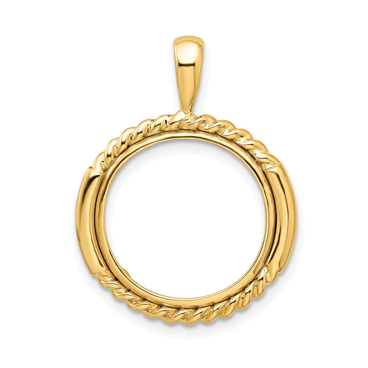 17 mm 14k Yellow Gold coin bezel for 16.5 mm Coin