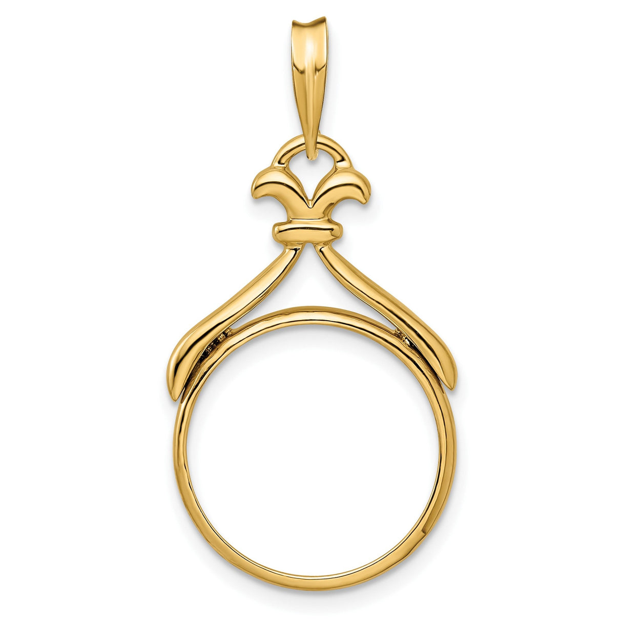 17 mm 14k Yellow Gold coin bezel for 16.5 mm Coin